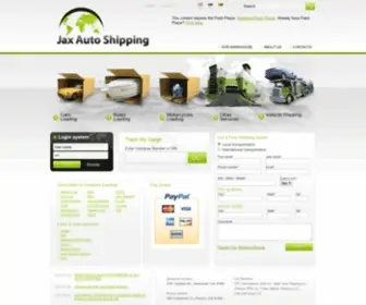 Jaxautoshipping.com(Export cars from savannah) Screenshot