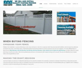 Jaxfencedepot.com(RESIDENTIAL FENCING) Screenshot