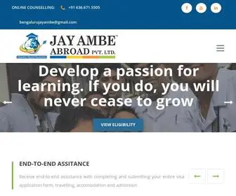 Jayambembbs.com(Jay Ambe Abroad Pvt Ltd) Screenshot