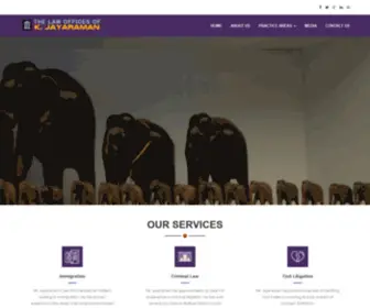 Jayaraman.com(The Law Offices of K) Screenshot