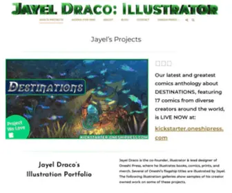 Jayeldraco.com(The Illustration Portfolio of Visual Artist Jayel Draco) Screenshot