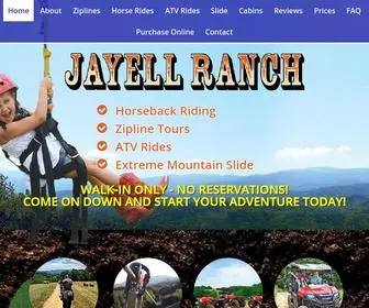 Jayellranch.com(Jayell Ranch Ziplines and Horseback Rides in the Smoky Mountains) Screenshot