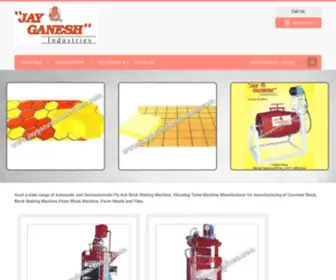 Jayganeshmachines.com(Semi and Fully Automatic Fly Ash Brick Making Machine Manufacturer) Screenshot