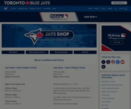Jaysshop.ca(Jays Shop) Screenshot