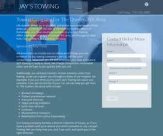 Jaystowinginc.com(Towing Services for the Queens NY) Screenshot