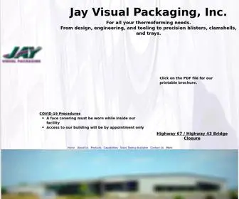 Jayvisual.com(Jay Visual Packaging) Screenshot