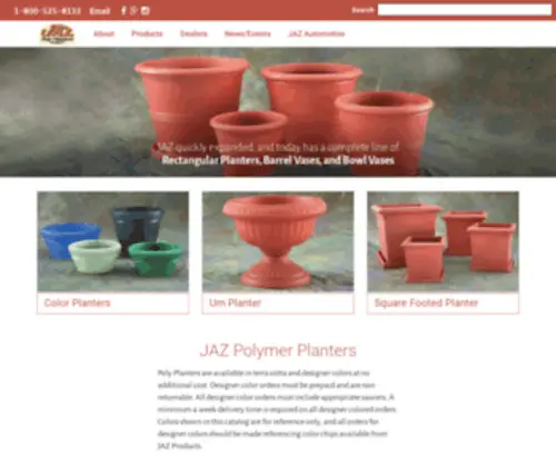 Jazpolyplanters.com Screenshot