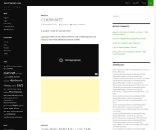 Jazz-Clarinet.com(Just another WordPress site) Screenshot