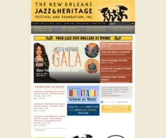 Jazzandheritage.org(The New Orleans Jazz & Heritage Festival and Foundation) Screenshot