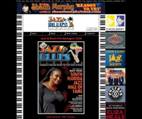Jazzbluesflorida.com(Jazz & Blues Florida) Screenshot