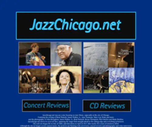 Jazzchicago.net(Jazz in Chicago) Screenshot
