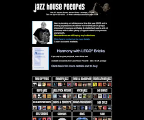 Jazzhouserecords.co.uk(Online retailer of new and used jazz lps) Screenshot