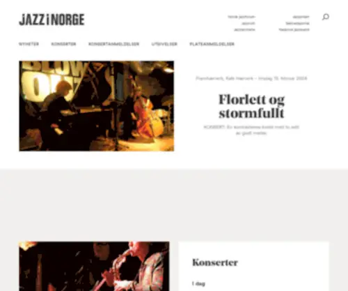 Jazzinorge.no(Startsiden for norsk jazz) Screenshot