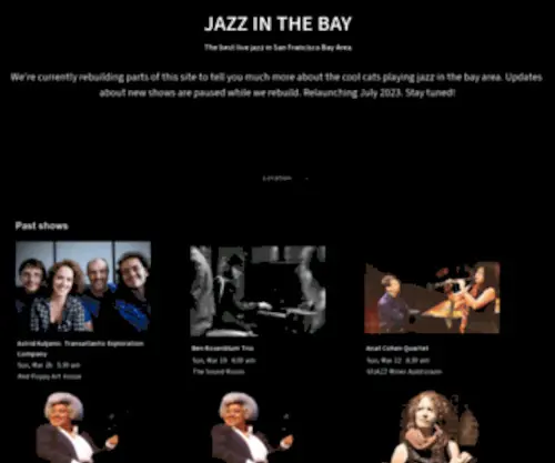 Jazzinthebay.org(Jazz In the Bay) Screenshot