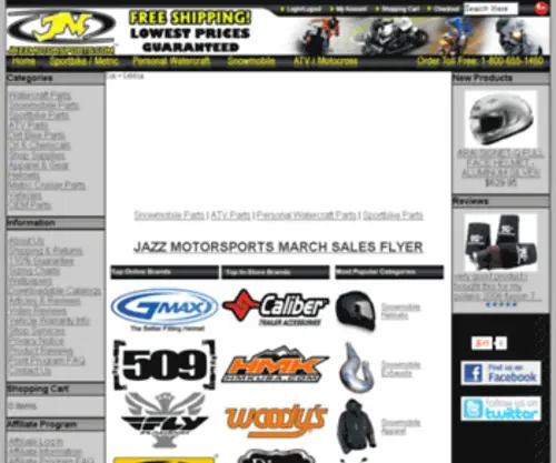 Jazzmotorsports.com(Jet-Ski Parts, Sportbike Parts, Snowmobile Parts, Watercraft Parts) Screenshot