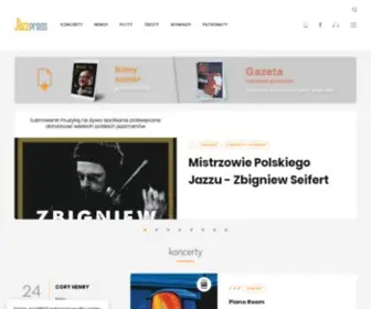Jazzpress.pl(JazzPRESS- gazeta internetowa poświęcona muzyce improwizowanej.Magazyn o jazzie) Screenshot
