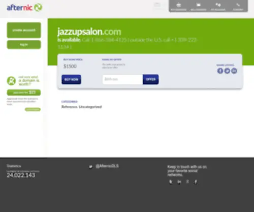 Jazzupsalon.com(Sell Domains) Screenshot