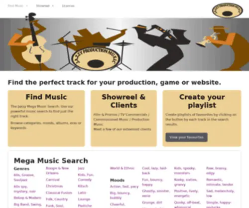 Jazzyproductionmusic.com(Jazzy Production Music) Screenshot
