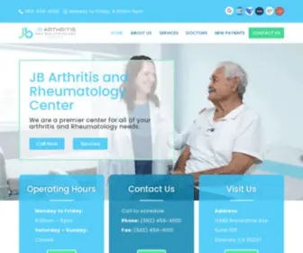 Jbarthritis.com(JB Arthritis and Rheumatology Center) Screenshot