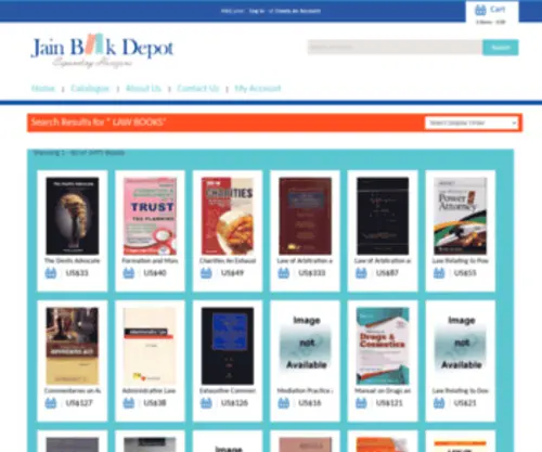 JBdlawbooks.com(Jain Book Depot) Screenshot