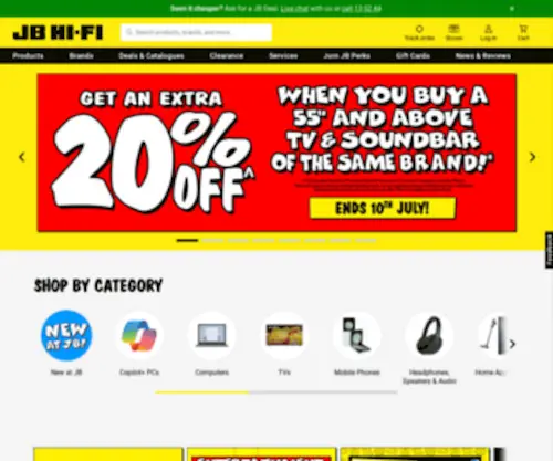 Jbhifi.com.au(JB Hi) Screenshot