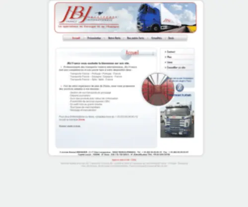 JBJ-Transports.com(TRANSPORTS INTERNATIONAUX J.D.M) Screenshot