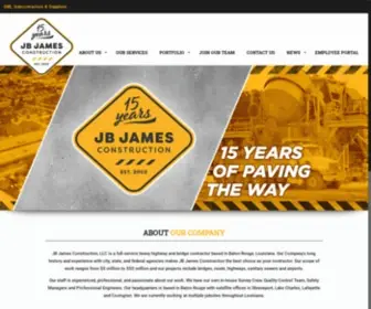 Jbjamesllc.com(JB James is a Louisiana construction company) Screenshot