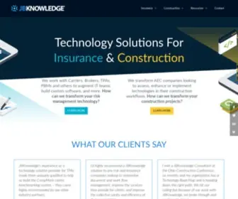 JBknowledge.com(Technology Solutions For Construction & Insurance) Screenshot