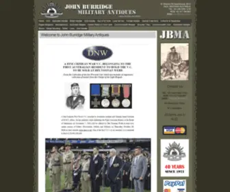 Jbma.com.au(John Burridge Military Antiques) Screenshot