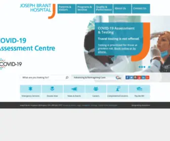 JBMH.com(Joseph Brant Hospital in Burlington Ontario) Screenshot