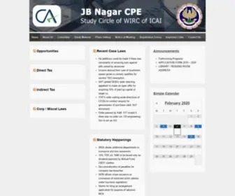 Jbnagarca.org(J B NAGAR CPE STUDY CIRCLE OF WIRC OF ICAI) Screenshot