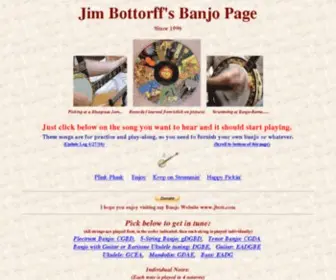 Jbott.com(Jim Bottorff's Banjo Page) Screenshot