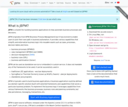JBPM.org(Open Source Business Automation Toolkit) Screenshot