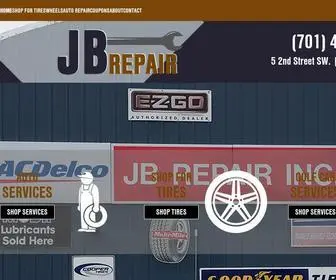 Jbrepairinc.com(Garrison ND Auto Repair & Tires Shop) Screenshot