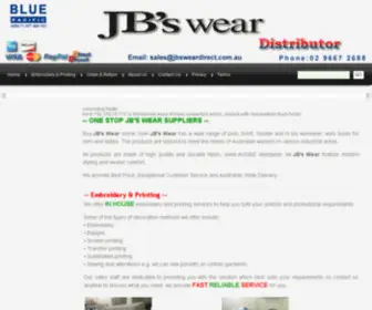 JBsweardirect.com.au(JB's Wear Direct) Screenshot