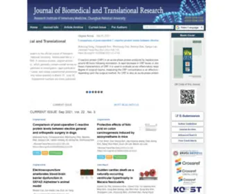 JBTR.or.kr(Journal of Biomedical and Translational Research) Screenshot