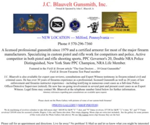 JCbgunsmith.com(Blauvelt Gunsmith) Screenshot