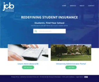 Jcbins.com(Redefining Student Insurance) Screenshot