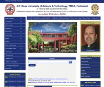 Jcboseust.ac.in(J.C Bose University Of Science And Technology) Screenshot