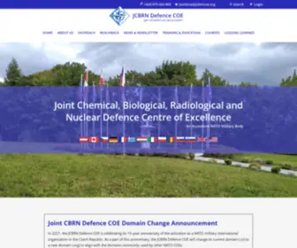 JCBRncoe.cz(JCBRN Defence COE) Screenshot