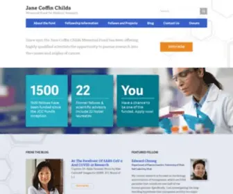 JCcfund.org(Jane Coffin Childs Memorial Fund for Medical Research) Screenshot