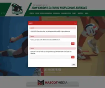 JCChsathletics.org(John Carroll Catholic High School (Birmingham) Screenshot