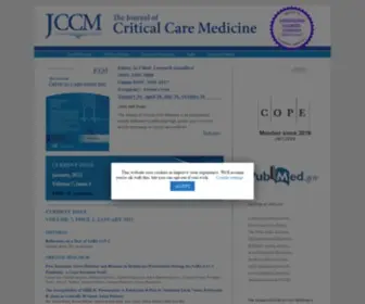 JCCM.ro(The Journal of Critical Care Medicine) Screenshot