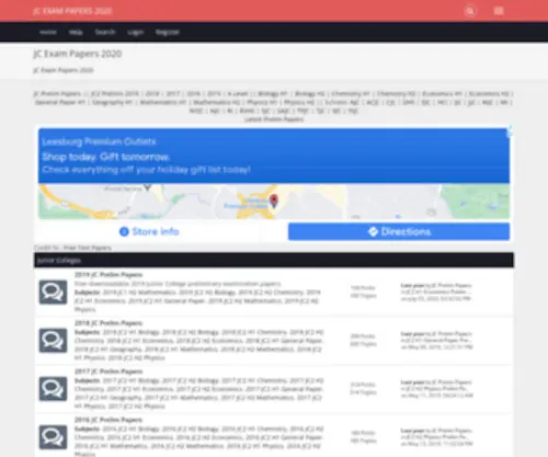 Jcexampapers.com(JC Exam Papers 2020) Screenshot