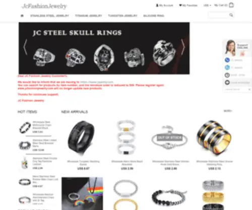 Jcfashionjewelry.com(Stainless Steel Jewelry Wholesaler) Screenshot