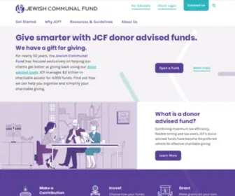 JCFNY.org(Jewish Communal Fund) Screenshot