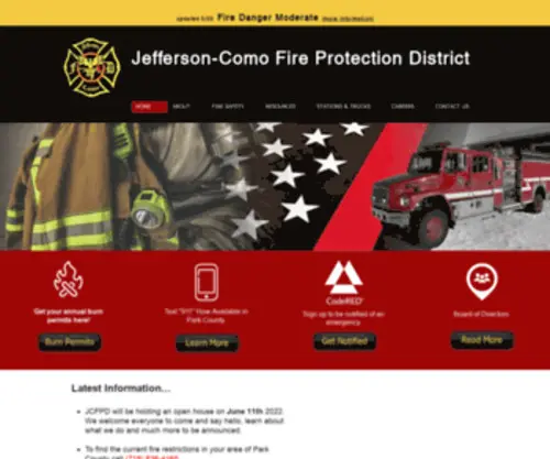 JCFPD.org(Jefferson-Como Fire Protection District) Screenshot