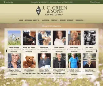 JCgreenandsons.com(Funeral home) Screenshot