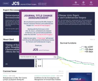 Jchestsurg.org(Journal of Chest Surgery) Screenshot