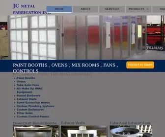 Jcmetalfab.com(Paint Booth Manufacturer) Screenshot